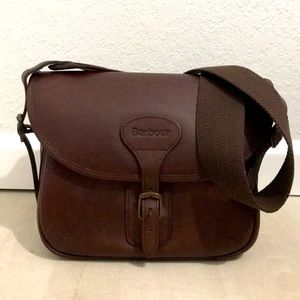 Barbour Leather Cartridge Bag. Never used!